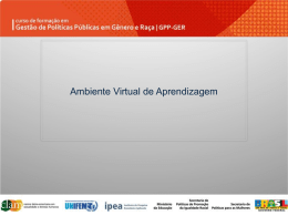 Manual - Ambiente Virtual de Aprendizagem