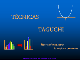 Técnica Taguchi, como herramienta para la mejora continua.