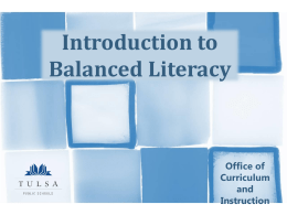 Balanced Literacy Overview