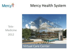 Tele-medicine and Mercy - University of Missouri