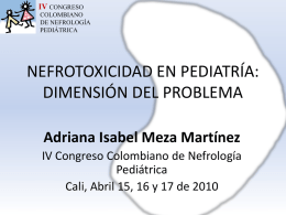 Nefrotoxicidad en pediatria