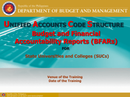 (BFARs) for SUCs (Day 2) - Caraga State University