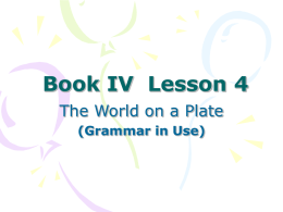 Lesson 4 (Grammar in Use)