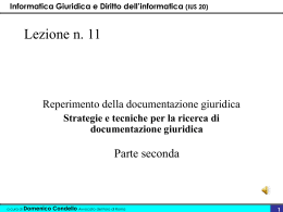 Informatica Giuridica e Diritto dell`informatica (IUS 20)