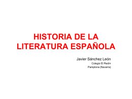HISTORIA DE LA LITERATURA ESPAÑOLA