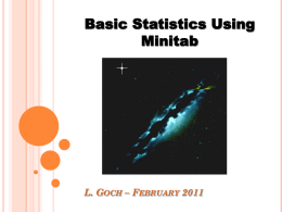 3 Statistics using Minitab
