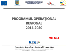 Programul Operaţional Regional 2007 - 2013 Axa - ADR Nord-Vest