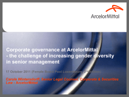 ArcelorMittal - Female Board Pool
