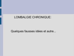 Lombalgie chronique