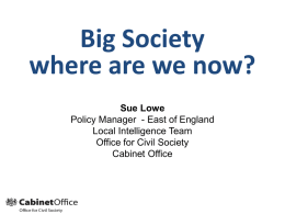 Big Society - Where are we now?