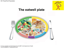 PPS Supermeals &ndash; KS1 eatwell plate presentation