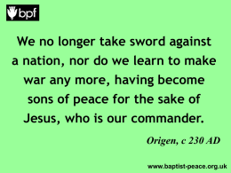 We no longer take sword against a nation, nor do we learn to make