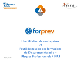 Forprev dédié aux entreprises (document PowerPoint)