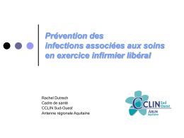 Prévention des infections associées aux soins en - CLIN Sud