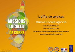 OS Ajaccio - Mission Locale Corse