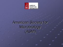 American Society for Microbiology - Malaysian Society of Microbiology