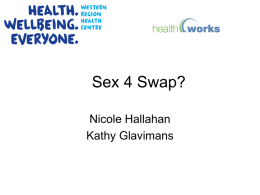 Sex 4 Swap? - Inner South Community Health Service