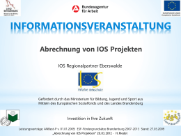 Informationsveranstaltung - IOS