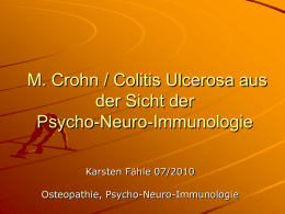 M. Crohn / Colitis Ulcerosa aus der Sicht der Psycho