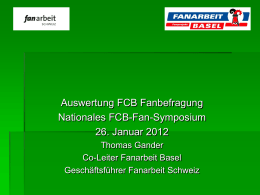 Präsentation - Fanarbeit Schweiz