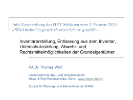 RA Dr. Thomas Wipf - Vortrag 3.2.2011 - Folien
