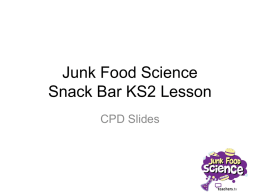 Snack Bar KS2 CPD PowerPoint Slides
