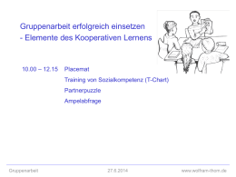 Kooperatives Lernen - Lehrerseite von Wolfram Thom