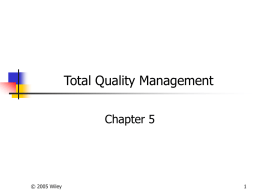 Chapter 5 PowerPoint (Quality Management)