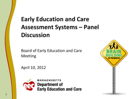 Early Education and Care Assessment Systems