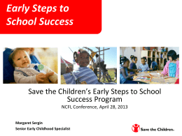 Early Steps to School Success powerpoint
