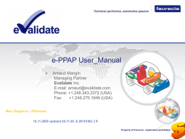 Faurecia Group Presentation 2007 - ePPAP