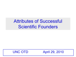 Attributes of Successful Scientific Founders