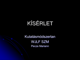 KÍSÉRLET - Pecze Mariann Weblapja