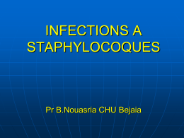 INFECTIONS A STAPHYLOCOQUES