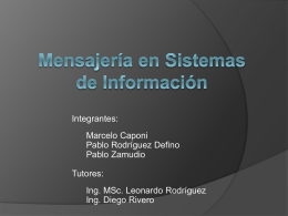 Presentación Mensajeria en Sistemas Informacion v1.1