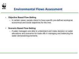Assessing environmental flows in the upper