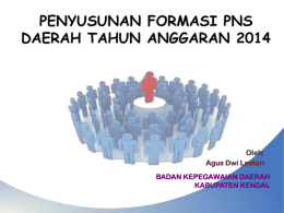 Asistensi Formasi 2014 - Badan Kepegawaian Daerah