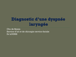DC dyspnée laryngé