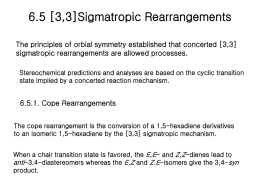 Sigmatropic Rearrangements The
