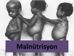 Çocuk Hastalıklarında Malnütrisyon