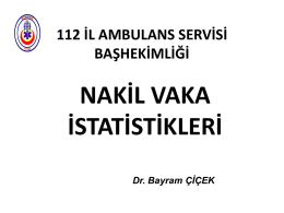 112 Ambulans Hastaneler Arası Nakil