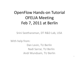 Openflow OFELIA tutorial