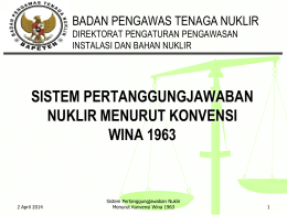 Pengenalan Konvensi/Perjanjian Internasional bidang nuklir