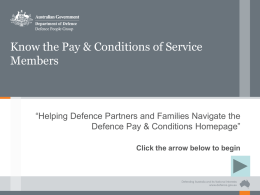 Know the Pay & Conditions of Service Members