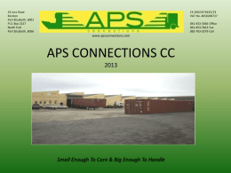 APS Connections Presentation