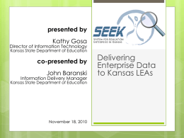 System for Education Enterprise in Kansas (SEEK)