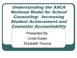 Understanding the ASCA National Model for School