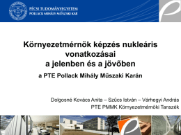 PTE PMMK: Radiológiai monitoring