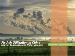 Fly ash utilization in China