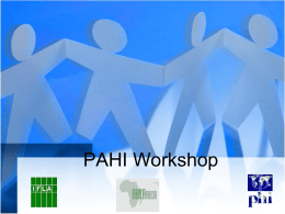 (PAHI) Workshop , Senegal, June 2011